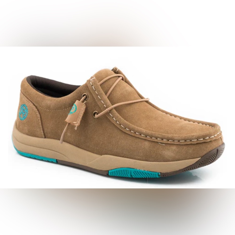 BRAND NWT - Roper Womens Tan Leather Clearcut Low Suede Oxford Shoes - Size 7